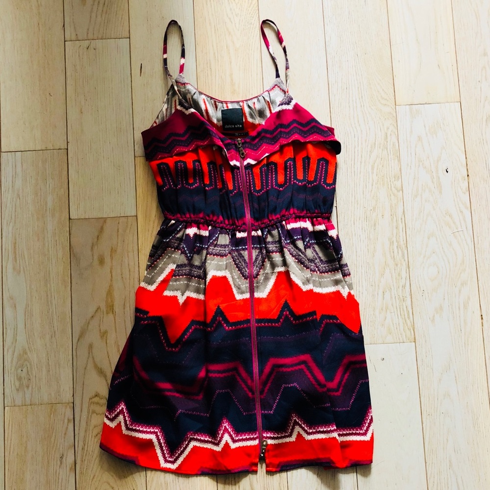 Dolce Vita Bright Front Zip Dress